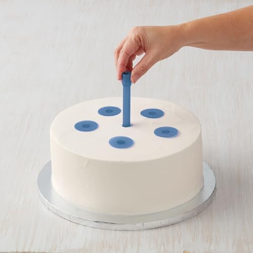 Cake Support Rods and Caps, Stacking Kit, 14-Piece in 12 inches in Purple, alternate view 2