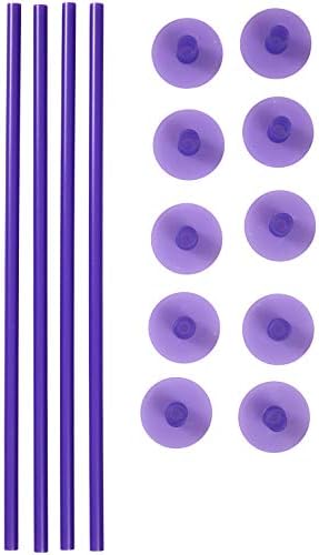 Cake Support Rods and Caps, Stacking Kit, 14-Piece in 12 inches in Purple, alternate view 3