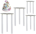 Cake Tier Stacking kit, 4 Pcs White Reusable Separator Plates for 4, 6, 8, 10, Inch Tiered Cakes and 12 Cake
