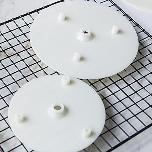 Cake Tier Stacking kit, 4 Pcs White Reusable Separator Plates for 4, 6, 8, 10, Inch Tiered Cakes and 12 Cake, alternate view