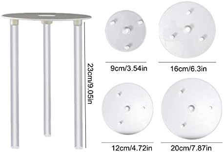 Cake Tier Stacking kit, 4 Pcs White Reusable Separator Plates for 4, 6, 8, 10, Inch Tiered Cakes and 12 Cake, alternate view
