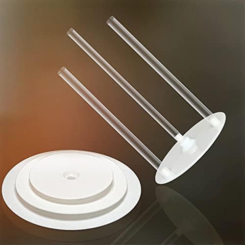 Cake Tier Stacking kit, 4 Pcs White Reusable Separator Plates for 4, 6, 8, 10, Inch Tiered Cakes and 12 Cake, alternate view