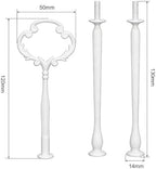 Cake Tray Stand Metal Fruit Plate Stand 3 Tier Heavy Metal Cupcake Dessert Plate Stand Hardware Fitting Rod, alternate view 2