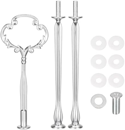 Cake Tray Stand Metal Fruit Plate Stand 3 Tier Heavy Metal Cupcake Dessert Plate Stand Hardware Fitting Rod
