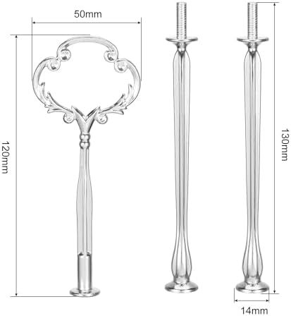 Cake Tray Stand Metal Fruit Plate Stand 3 Tier Heavy Metal Cupcake Dessert Plate Stand Hardware Fitting Rod, alternate view 3
