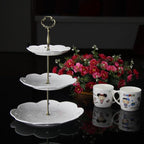Cake Tray Stand Metal Fruit Plate Stand 3 Tier Heavy Metal Cupcake Dessert Plate Stand Hardware Fitting Rod, alternate view 2