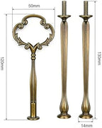 Cake Tray Stand Metal Fruit Plate Stand 3 Tier Heavy Metal Cupcake Dessert Plate Stand Hardware Fitting Rod, alternate view 3
