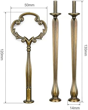 Cake Tray Stand Metal Fruit Plate Stand 3 Tier Heavy Metal Cupcake Dessert Plate Stand Hardware Fitting Rod, alternate view 3