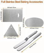 Cake Turntable Aluminum Alloy, 12 Inch Rotating Cake Stand Decorating Kits with Stainless Steel Icing Spatula, alternate view