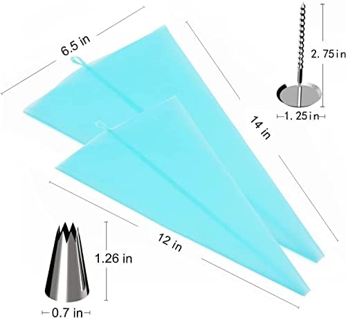 Cake Turntable Aluminum Alloy & Piping Bags and Tips Set, Rotating Cake Stand Decorating Kits with Stainless, alternate view