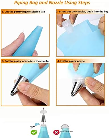 Cake Turntable Aluminum Alloy & Piping Bags and Tips Set, Rotating Cake Stand Decorating Kits with Stainless, alternate view