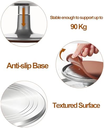 Cake Turntable Aluminum Alloy & Piping Bags and Tips Set, Rotating Cake Stand Decorating Kits with Stainless, alternate view