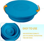 Cake Turntable Stand, 11 Inch/28CM Revolving Cake Decorating Stand with Blue Painting, Bakery Supplies for, alternate view 3