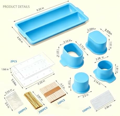 Cakesicle Cutter,555pcs, Cake Pop Mold, Cake Pop Cutter With Tray, Stand, Stick in free in Blue, alternate view 2