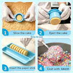 Cakesicle Cutter,555pcs, Cake Pop Mold, Cake Pop Cutter With Tray, Stand, Stick in free in Blue, alternate view 3