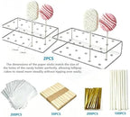 Cakesicle Cutter,555pcs, Cake Pop Mold, Cake Pop Cutter With Tray, Stand, Stick in free in Blue, alternate view 4