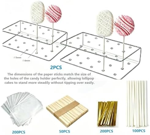 Cakesicle Cutter,555pcs, Cake Pop Mold, Cake Pop Cutter With Tray, Stand, Stick in free in Blue, alternate view 4