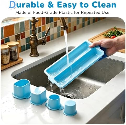 Cakesicle Cutter,555pcs, Cake Pop Mold, Cake Pop Cutter With Tray, Stand, Stick in free in Blue, alternate view 6