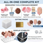 Cakesicle Cutter and Cake Pop Mold Set, Complete Baking Kit with Acrylic Stands Trays Pusher Sticks Cellophane, alternate
