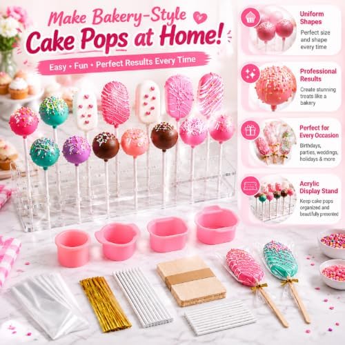 Cakesicle Cutter and Cake Pop Mold Set, DIY Baking Kit for Making Cake Pops, alternate view 5