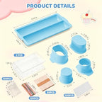 Cakesicle Cutter and Cake Pop Mold Set with Acrylic Stands, Tray, Sticks, Cellophane Bags & Ties - Complete, alternate view 3