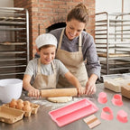 Cakesicle Cutter and Cake Pop Mold Set with Double Tray, Stand, Stick, Bag in L in Pink, alternate view 2