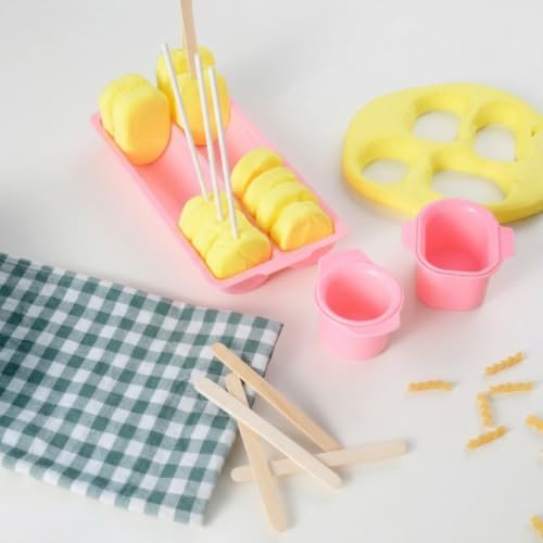 Cakesicle Cutter and Cake Pop Mold Set with Double Tray, Stand, Stick, Bag in L in Pink, alternate view 5