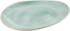 Cala 85472 Plate, Melamine, Green/Grey, 33.5 x 26 cm, Stackable in 33.5 x 26 cm in Green / Grey