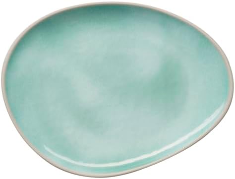 Cala 85472 Plate, Melamine, Green/Grey, 33.5 x 26 cm, Stackable in 33.5 x 26 cm in Green / Grey, alternate view 3