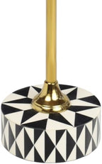 Calix 23.5" Round Compass Rose Pedestal Drink Table, Black in Black, alternate view 5