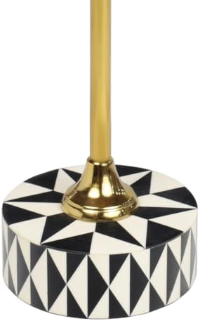 Calix 23.5" Round Compass Rose Pedestal Drink Table, Black in Black, alternate view 5