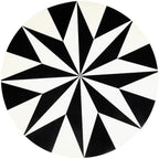 Calix 23.5" Round Compass Rose Pedestal Drink Table, Black in Black, alternate view 6