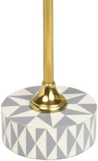 Calix 23.5" Round Compass Rose Pedestal Drink Table, Gray in Gray, alternate view 5