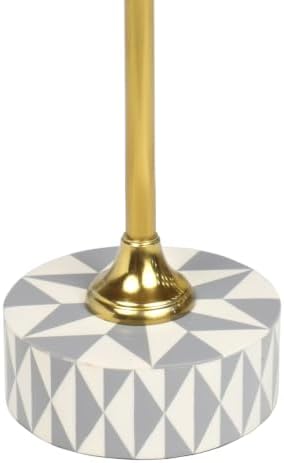 Calix 23.5" Round Compass Rose Pedestal Drink Table, Gray in Gray, alternate view 5
