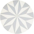 Calix 23.5" Round Compass Rose Pedestal Drink Table, Gray in Gray, alternate view 6