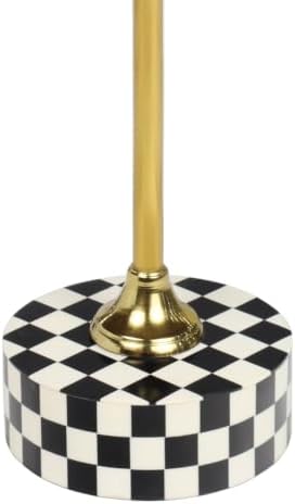 Calix 24" Round Checkerboard Pedestal Drink Table, Black in Black, alternate view 5