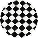 Calix 24" Round Checkerboard Pedestal Drink Table, Black in Black, alternate view 6