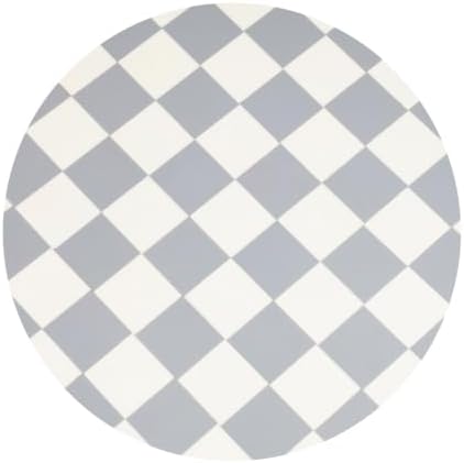 Calix 24" Round Checkerboard Pedestal Drink Table, Gray/White, alternate view 6