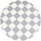 Calix 24" Round Checkerboard Pedestal Drink Table, Gray/White, alternate view 6