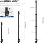 Camera Desk Mount with Holder & 360° Ball Head, 17"-40"/43-102cm Telescopic C Clamp Table Light Stand 1/4", alternate view 2