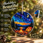 Camping Christmas Ornament, Starry Night Outdoor Decor, Camper Gift in Camping, alternate view 6