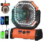 Camping Fan - 20000mAh Battery Powered Fan Battery Operated Rechargeable Portable Outdoor Tent Fans with Hanging