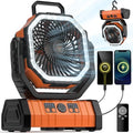Camping Fan - 20000mAh Battery Powered Fan Rechargeable with LED Lantern - Portable Outdoor Tent Fans with