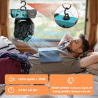 Camping Fan - 20000mAh Battery Powered Fan Rechargeable with LED Lantern - Portable Outdoor Tent Fans with, alternate view 3