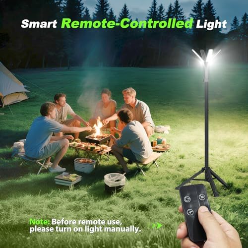 Camping Lights with Remote & Stand 6 Ft, 14000 mAh Rechargeable Camping Lantern Tent Light, 6000 Lumen Work, alternate view 4