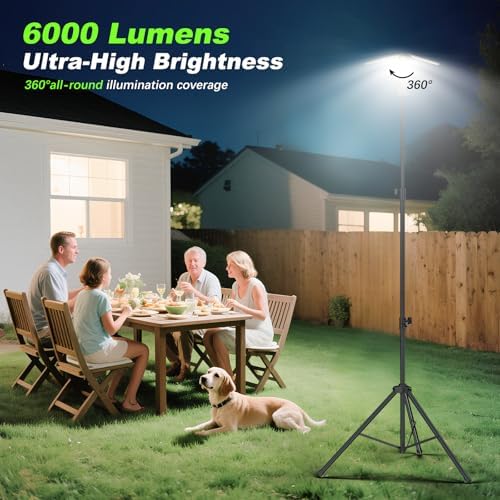 Camping Lights with Remote & Stand 8.2 Ft,14000 mAh Rechargeable Camping Lantern Tent Light, 6000 Lumen Magnetic, alternate