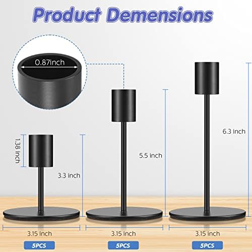Candle Holders Bulk Taper Candlesticks Holders Set Modern Decorative Metal Candelabras for Wedding Anniversary, alternate