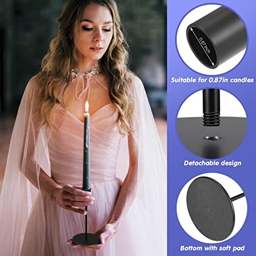 Candle Holders Bulk Taper Candlesticks Holders Set Modern Decorative Metal Candelabras for Wedding Anniversary, alternate