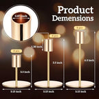 Candle Holders Bulk Taper Candlesticks Holders Set Modern Decorative Metal Candelabras for Wedding Anniversary, alternate