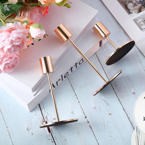 Candle Holders Bulk Taper Candlesticks Holders Set Modern Decorative Metal Candelabras for Wedding Anniversary, alternate